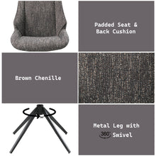 Load image into Gallery viewer, Malika - Side Chair With Swivel (Set of 2) - Brown Gray