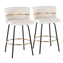 Load image into Gallery viewer, Cinch - Contemporary Fixed Height Counter Stool With Swivel & Round Footrest (Set of 2)
