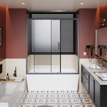Load image into Gallery viewer, Sliding Shower Door For Bathtub - Matt Black