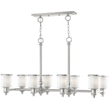 Load image into Gallery viewer, 24'' Eight Light Dimmable Chandelier With Shades - Nickel