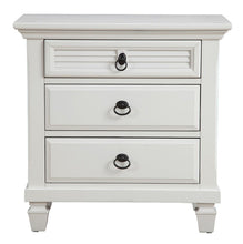 Load image into Gallery viewer, Plantation 3 Drawer Nightstand - White