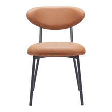 Load image into Gallery viewer, Upholstered Faux Leather Open Back Dining Side Chairs (Set of 2) - Brown