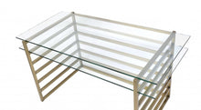 Load image into Gallery viewer, 28" Clear and Gold Glass Mirrored