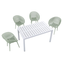 Load image into Gallery viewer, 4 Pack Lounge Chair Set With Long Table