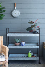Load image into Gallery viewer, Homestead Galvanized Shelf Display 3 Tier - Metallic Gray