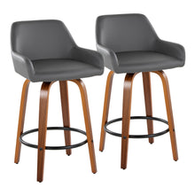 Load image into Gallery viewer, Daniella - Contemporary Fixed Height Counter Stool With Swivel With Round Footrest (Set of 2)