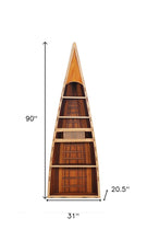 Load image into Gallery viewer, Six Tier Boat Bookcase - Brown