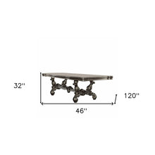 Load image into Gallery viewer, 46" Platinum Solid Wood Trestle Base Dining Table