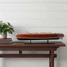 Load image into Gallery viewer, Hand Painted Model Boat (624210) - Light Brown / Dark Brown