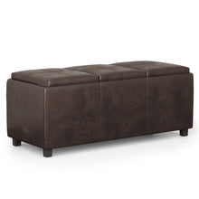 Load image into Gallery viewer, Avalon - Storage Ottoman - Distressed Brown