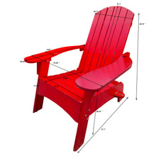 Load image into Gallery viewer, Outdoor Or Indoor Wood Adirondack Chair With An Hole To Hold Umbrella, On The Arm