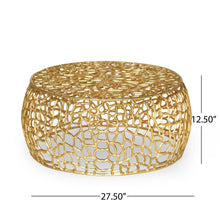 Load image into Gallery viewer, Modern Glam Mesh Coffee Table With Accents And - Gold