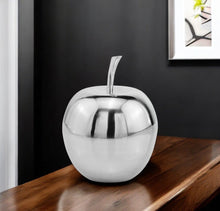 Load image into Gallery viewer, Buffed Decorative Apple Tabletop Sculpture (354621) - Silver