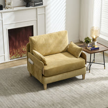 Load image into Gallery viewer, Mid Century Modern Foldable Sofa Bed, 3 In 1 Convertible Sleeper With 3 Pillows