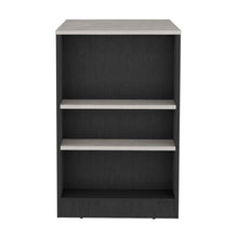 Load image into Gallery viewer, 36" Faux Marble And Wood Kitchen Island With Storage - Black / Gray