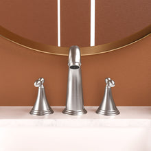 Load image into Gallery viewer, Elegant 2 Handle Widespread Bathroom Faucet With Pop Up Drain And Water Supply Lines