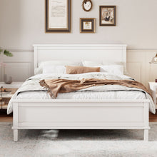 Load image into Gallery viewer, Mid-Century Platform Bed With Headboard And Slat Support, No Box Spring Needed