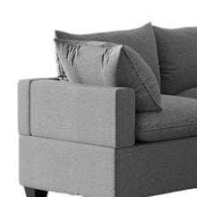 Load image into Gallery viewer, 93" Fabric Modular Sofa With Black Legs - Gray