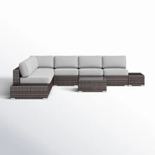 Load image into Gallery viewer, Wicker Sectional Seating Group With Cushions
