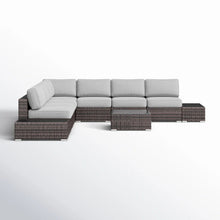 Load image into Gallery viewer, Wicker Sectional Seating Group With Plush Cushions