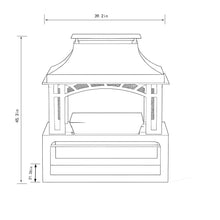 Load image into Gallery viewer, Fireplace, 50000 Btu Fire Pit, Wood Burning Chimney For Outside - Black
