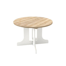 Load image into Gallery viewer, Oval Cross Legs Coffee Table - Brown / White