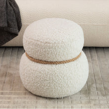 Load image into Gallery viewer, Snowman Stool With Cushion And Solid Wood Frame