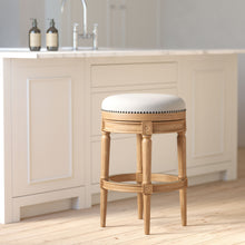 Load image into Gallery viewer, Rustic Elegance Backless Swivel Stool