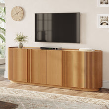 Load image into Gallery viewer, TV Stand With Fluted Tambour Style Door