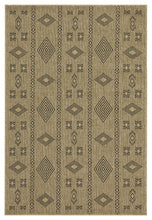 Load image into Gallery viewer, Earth - 5'3" X 7'3" Indoor, Outdoor Area Rug Polypropylene - Jute / Black
