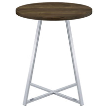 Load image into Gallery viewer, Burkhart - Round Height Bistro Bar Table - Brown Oak