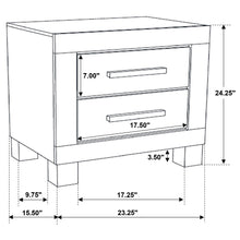 Load image into Gallery viewer, 2 Drawer Nightstand - Brown Wood