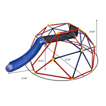 Load image into Gallery viewer, Innovative Dome Climber With Slide And Climbing Stones - Blue / Red
