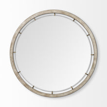 Load image into Gallery viewer, 54" Round Framed Accent Mirror - Brown