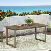 Load image into Gallery viewer, Rustic Nash Dining Table With Slat Design - Gray