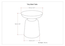 Load image into Gallery viewer, Toby - Handcrafted Metal Accent Table