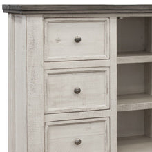 Load image into Gallery viewer, Solid Wood Three Drawer Chest - Gray / Ivory