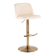Load image into Gallery viewer, Toriano - Contemporary Adjustable Barstool With Swivel With Rounded T Footrest (Set of 2)