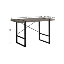 Load image into Gallery viewer, 49" Taupe and Black Computer Desk