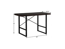Load image into Gallery viewer, 49" Dark Brown and Black Computer Desk