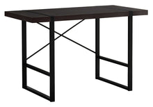 Load image into Gallery viewer, 49" Dark Brown and Black Computer Desk