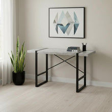 Load image into Gallery viewer, 49" Gray and Black Computer Desk