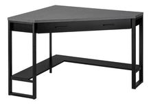 Load image into Gallery viewer, 42" Gray and Black Corner Computer Desk