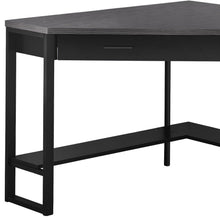 Load image into Gallery viewer, 42" Gray and Black Corner Computer Desk