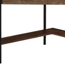 Load image into Gallery viewer, 42" Brown and Black Corner Computer Desk