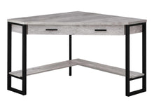 Load image into Gallery viewer, 42" Gray and Black Corner Computer Desk