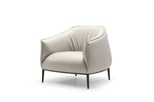 Load image into Gallery viewer, Faux Leather Steel Arm Chair - Light Gray / Black