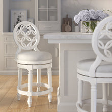 Load image into Gallery viewer, Stool With Back And Swivel Upholstered Seat