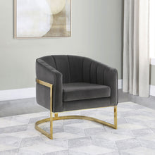 Load image into Gallery viewer, Tufted Barrel Accent Chair Upholstered Lounge Chair - Gray