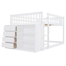 Load image into Gallery viewer, Bunk Bed With 4 Drawers And 3 Shelves